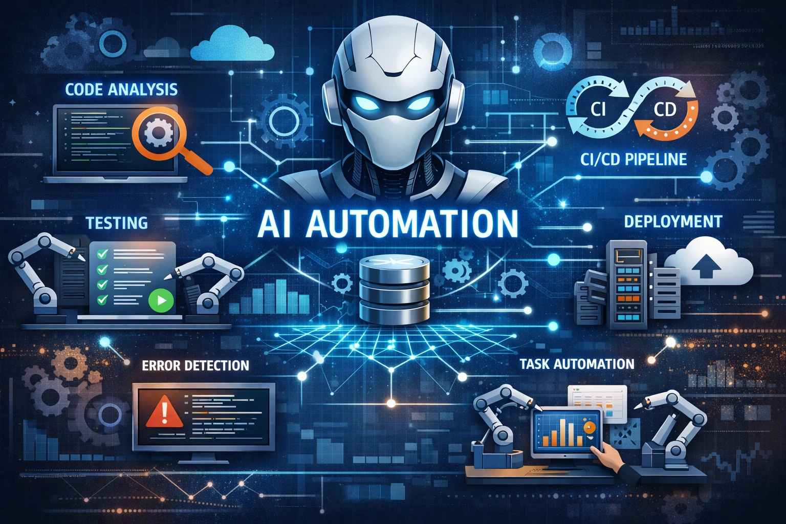 AI automation architecture for developers workflow diagram