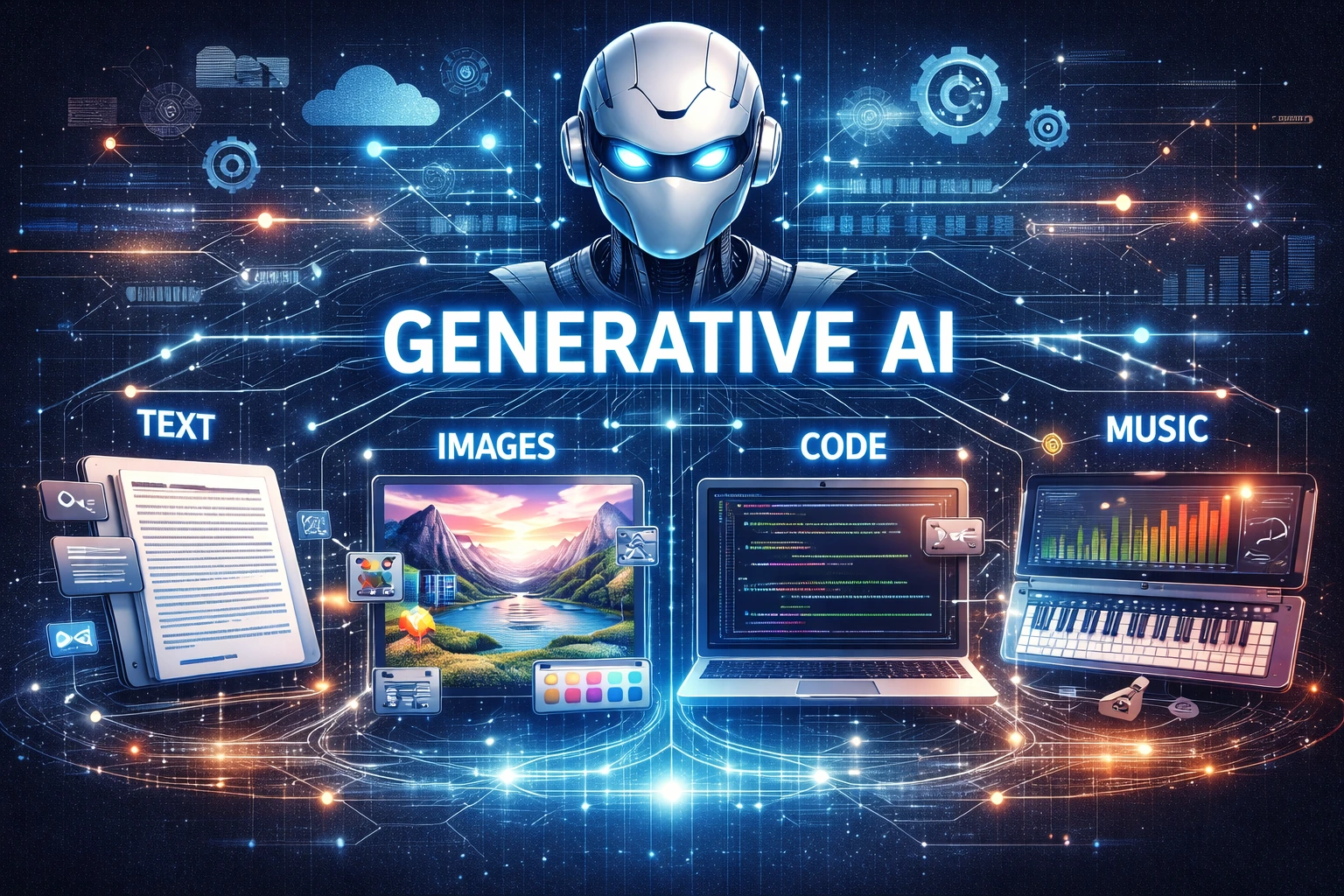 Generative AI architecture diagram for developers and AI application development